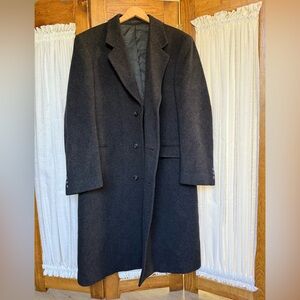VTG Nino Cerruti Rue Royale Wool Blend Classic Black Overcoat